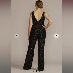 Black sequin jumpsuit